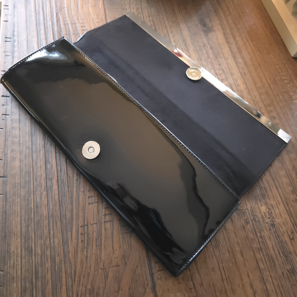 Black Patent Leather Clutch